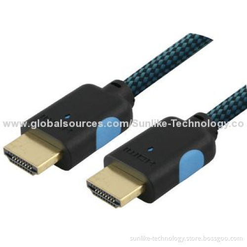 HDMI Cables, Double-color Molding Type, 24K Gold-plated Connector